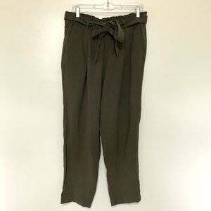 Chelsea28 Paperbag Waist Pants Olive Green Large